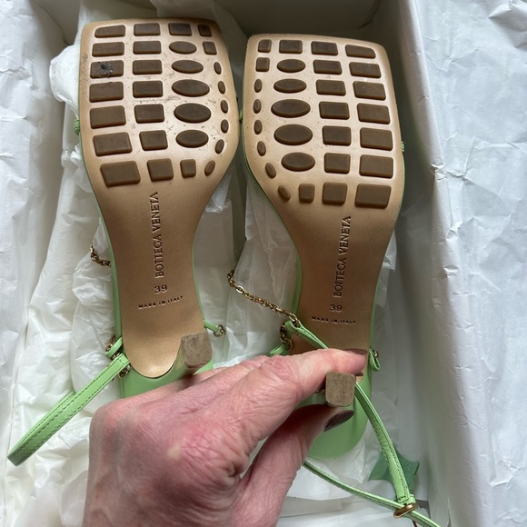 Bottega Veneta Stretch Sandals in Pistachio - Picture 3 of 4